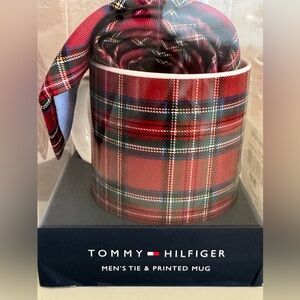 TOMMY HILFIGER Red Roy Men’s Tie & Printed Mug Set
